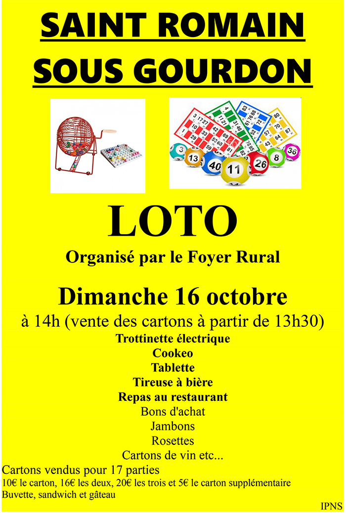 Loto à Saint Romain sous Gourdon Charolais News Charolais News