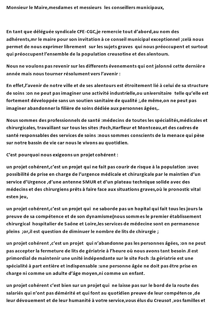 COMMUNIQUE CGC HOTEL DIEU 17 01 2012