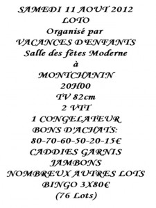 « Vacances d’Enfants » Montchanin