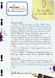 Du 10 au 13 octobre 2012 à Saint-Vallier