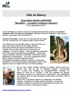 « Néréides… et autres créatures marines » à Blanzy