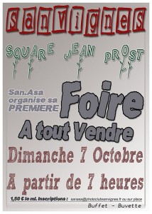 Première foire à tout vendre de San Asa (Sanvignes)