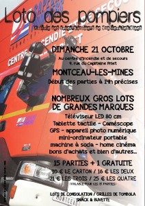 RAPPEL : Sapeurs pompiers de Montceau-les-Mines