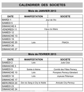 Comité des fêtes de Perrecy-les-Forges