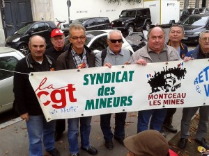 Mineurs CGT à l’Assemblée nationale