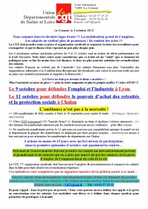 Journées d’actions des 9 & 11 octobre 2012