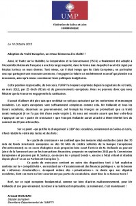 « Adoption du Traité Européen, un retour bienvenu à la réalité ! «