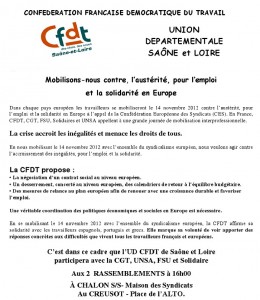 « Contre l&rsquo;austérité, pour l’emploi et la solidarité en Europe »