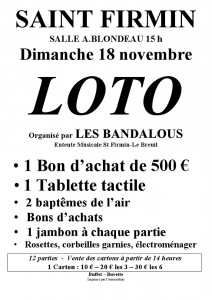 Dimanche 18 novembre à Saint-Firmin