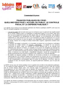 Grève nationale à la Direction Générale des Finances Publiques