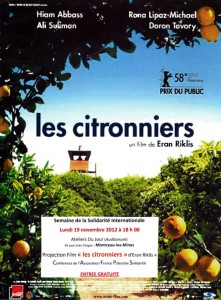 Ce lundi soir : projection du film « Les citronniers »