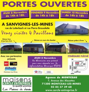 «Maisons Cercle Entreprise» Venez visiter 4 pavillons à Sanvignes