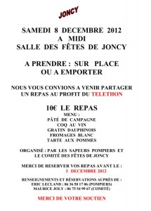 Les Sapeurs Pompiers et le comité des fêtes de Joncy