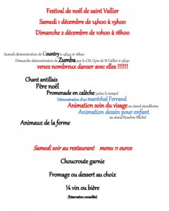 2ème Festival de Noël à l’auberge de La Saule à Saint-Vallier