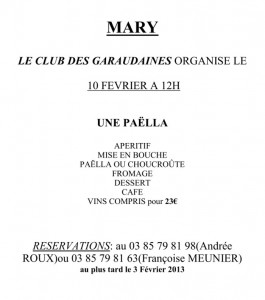 Club des Garaudaines (Mary)