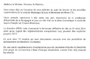 Avenir de la centrale Lucy