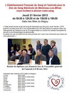 Don du sang bénévole