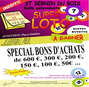 « Polyphonia » organise un super loto à Saint-Sernin-du-Bois