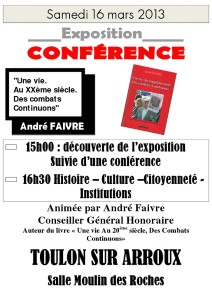 Expo-conférence à Toulon-sur-Arroux