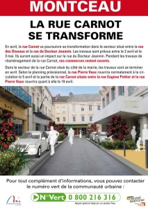 Les réaménagements se poursuivent rue Carnot (Montceau-les-Mines)