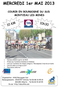 « Courir en Bougogne du Sud – 10 km » (Athlétisme)
