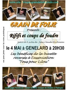 « Grain de Folie » (Théâtre) et l’association «Tous pour Lilou»