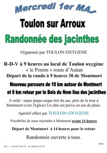 Randonnée des Jacinthes à Toulon-sur-Arroux