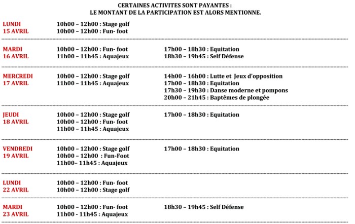 vacances jeunes avril 1404132