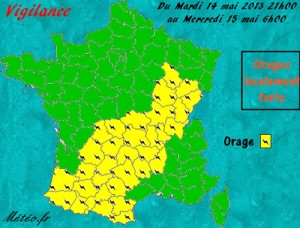 Vigilance jaune aux forts orages