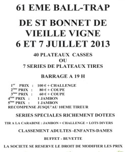 Société chasse privée de St Bonnet de Vieille Vigne