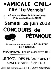Amicale CNL cité « Le Vernois »