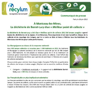 Déchèterie Barrat Lucy (Montceau-les-Mines)