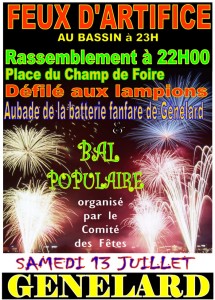 Feux d’artifice à Génelard