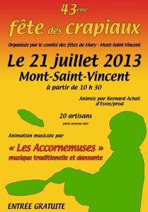 43ème édition de la fête des « crapiaux » (Mont-Saint-Vincent)