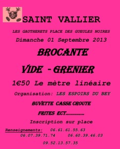 Brocante – vide grenier (Saint-Vallier)