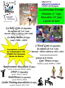 Nouvelle saison de Gymnastique à Blanzy