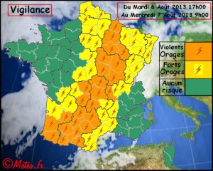 Alerte météo : Vigilance orange violents orages !