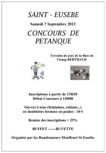 Concours de pétanque