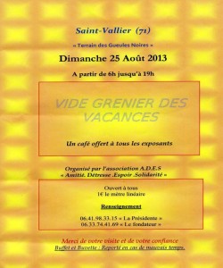 Vide grenier des vacances (Saint-Vallier)