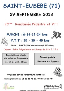 25ème randonnée pédestre et VTT (Saint-Eusebe)