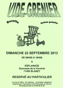 Vide grenier à Blanzy