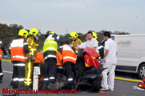 Accident sur la RCEA, 1 blessé grave héliporté VOIR NOTRE VIDEO