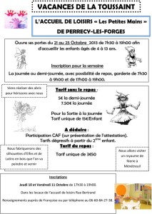 Accueil de loisirs « Les Petites Mains » Perrecy-les-Forges