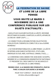 Fédération de Saône et Loire de la Libre Pensée