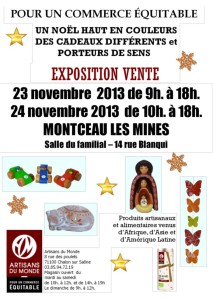 Exposition-vente « Artisans du Monde » à Montceau