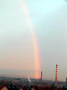 Arc-en-ciel sur le bassin minier