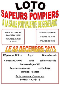 Loto des Sapeurs Pompiers (Génelard)