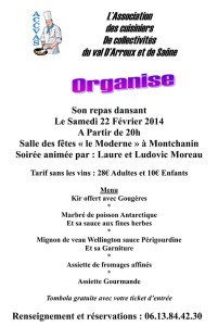Cuisiniers de collectivités du val d&rsquo;Arroux et de Saône