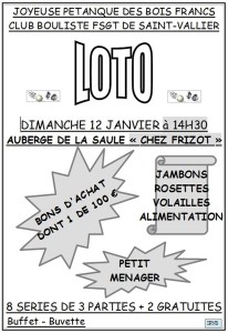 Joyeuse Pétanque des Bois Francs et Club Bouliste FSGT de Saint-Vallier