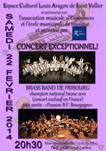 A l&rsquo;ECLA : un concert exclusif aux couleurs Cuivres ! ! ! (Saint-Vallier)